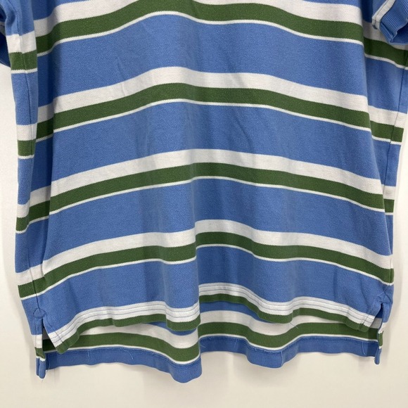 Tommy‎ Hilfiger Polo Shirt Men's XL Blue Striped Embroidered Flag Logo Cotton - Picture 3 of 9